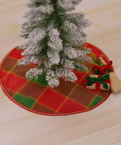 Christmas Tree Decorations VHC Brands 21 In. Tristan Cherry Red Traditional Christmas Decor Mini Tree Skirt -Christmas Tree Decorations Shop vhc brands christmas tree skirts collars 32083 31 1000