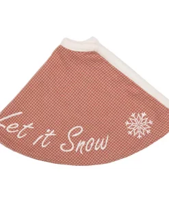 Christmas Tree Decorations VHC Brands 21 In. Let It Snow Apple Red Farmhouse Christmas Decor Mini Tree Skirt -Christmas Tree Decorations Shop vhc brands christmas tree skirts collars 32182 4f 1000