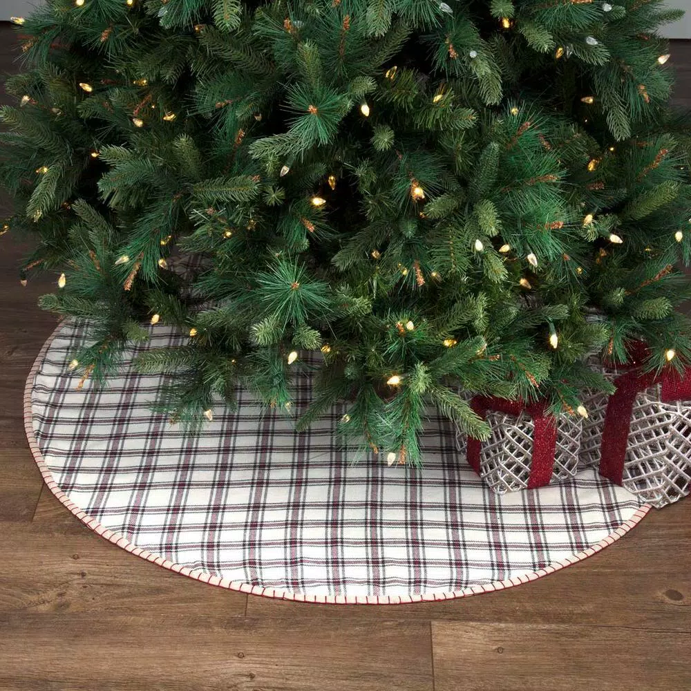 Christmas Tree Decorations VHC Brands 48 In. Amory Ivory White Farmhouse Christmas Decor Tree Skirt 4 Christmas Tree Decorations VHC Brands 48 In. Amory Ivory White Farmhouse Christmas Decor Tree Skirt - Image 4