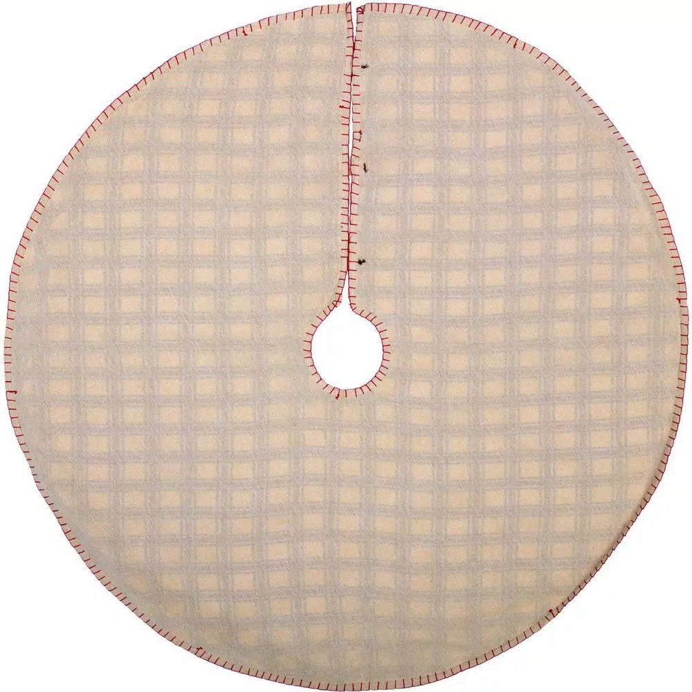 Christmas Tree Decorations VHC Brands 48 In. Amory Ivory White Farmhouse Christmas Decor Tree Skirt 2 Christmas Tree Decorations VHC Brands 48 In. Amory Ivory White Farmhouse Christmas Decor Tree Skirt - Image 2