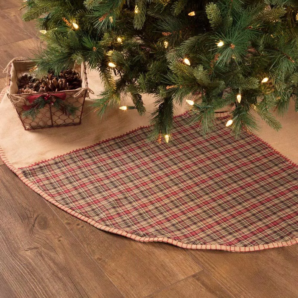 Christmas Tree Decorations VHC Brands 55 In. Clement Natural Tan Rustic Christmas Decor Tree Skirt 4 Christmas Tree Decorations VHC Brands 55 In. Clement Natural Tan Rustic Christmas Decor Tree Skirt - Image 4