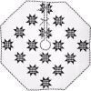 Christmas Tree Decorations VHC Brands 55 In. Black Emmie Farmhouse Christmas Decor Patchwork Tree Skirt