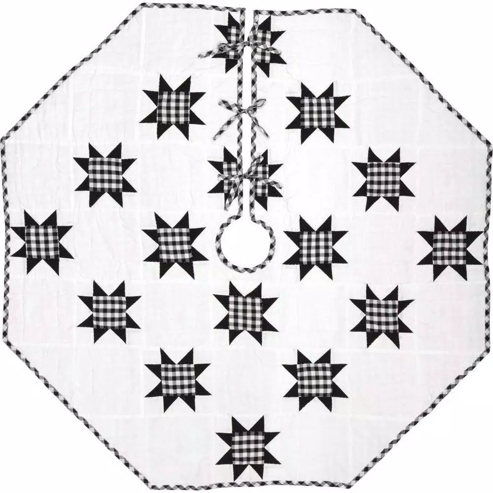 Christmas Tree Decorations VHC Brands 55 In. Black Emmie Farmhouse Christmas Decor Patchwork Tree Skirt 1 Christmas Tree Decorations VHC Brands 55 In. Black Emmie Farmhouse Christmas Decor Patchwork Tree Skirt