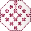 Christmas Tree Decorations VHC Brands 21 In. Red Emmie Farmhouse Christmas Decor Patchwork Tree Skirt