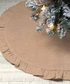 Christmas Tree Decorations VHC Brands 21 In. Jute Burlap Natural Tan Holiday Rustic And Lodge Decor Tree Skirt -Christmas Tree Decorations Shop vhc brands christmas tree skirts collars 42555 31 1000