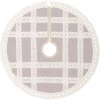 Christmas Tree Decorations VHC Brands 21 In. Grey Margot Farmhouse Christmas Decor Tree Skirt