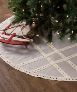 Christmas Tree Decorations VHC Brands 60 In. Grey Margot Farmhouse Christmas Decor Tree Skirt 7 Christmas Tree Decorations VHC Brands 60 In. Grey Margot Farmhouse Christmas Decor Tree Skirt -Christmas Tree Decorations Shop vhc brands christmas tree skirts collars 42574 31 1000
