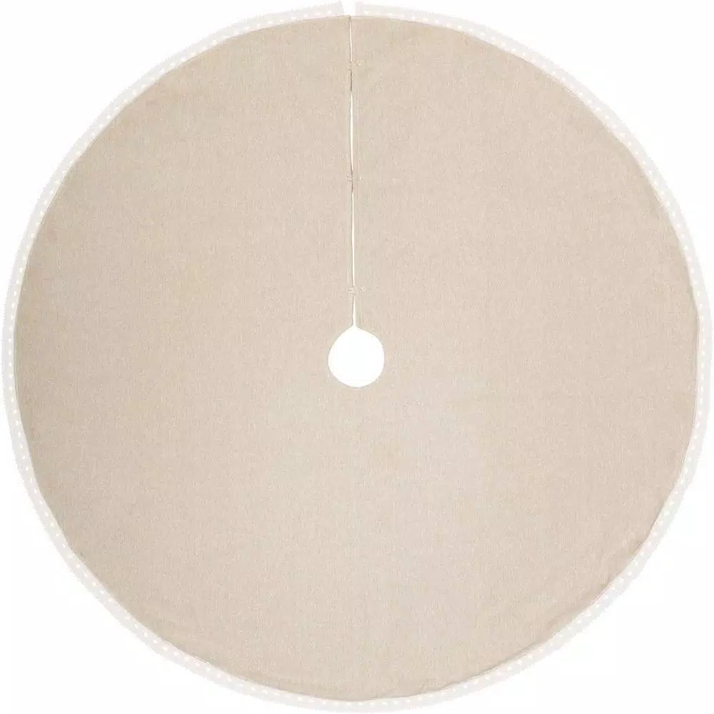 Christmas Tree Decorations VHC Brands 60 In. Grey Margot Farmhouse Christmas Decor Tree Skirt 2 Christmas Tree Decorations VHC Brands 60 In. Grey Margot Farmhouse Christmas Decor Tree Skirt - Image 2
