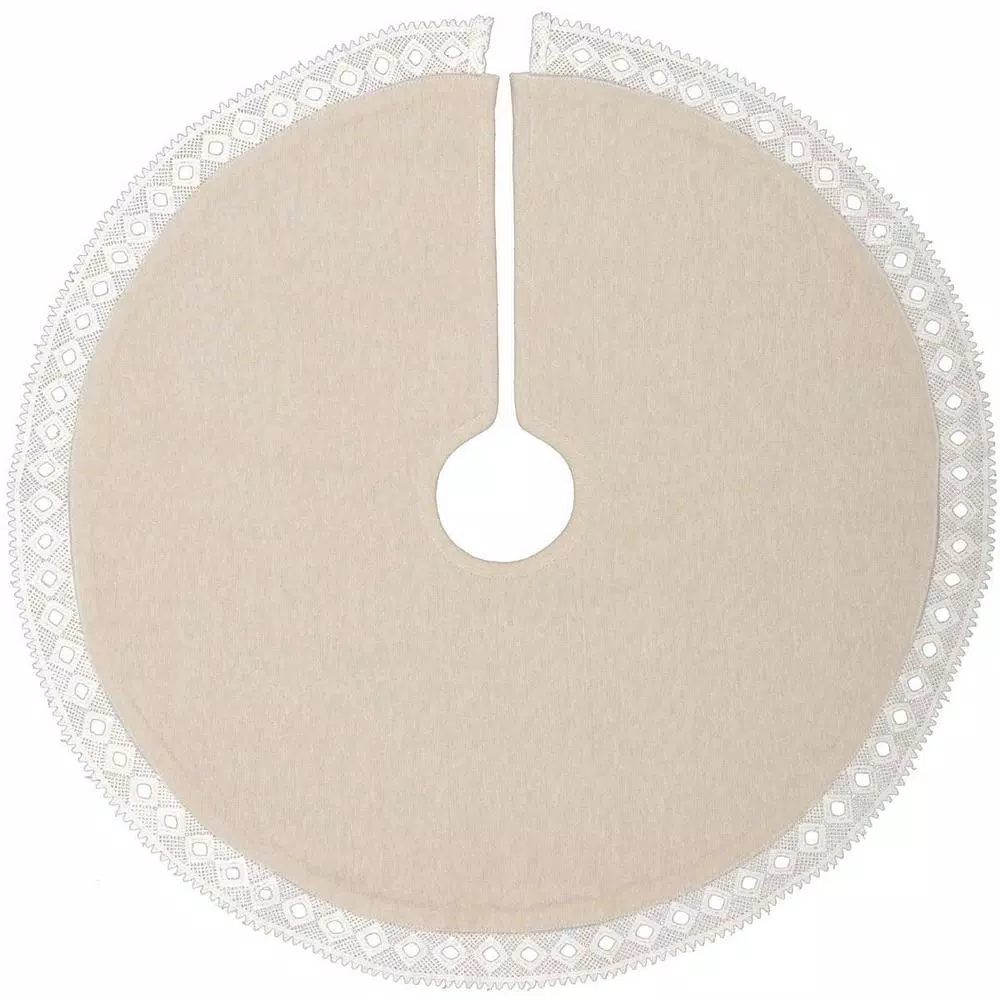 Christmas Tree Decorations VHC Brands 21 In. Red Margot Farmhouse Christmas Decor Tree Skirt 2 Christmas Tree Decorations VHC Brands 21 In. Red Margot Farmhouse Christmas Decor Tree Skirt - Image 2