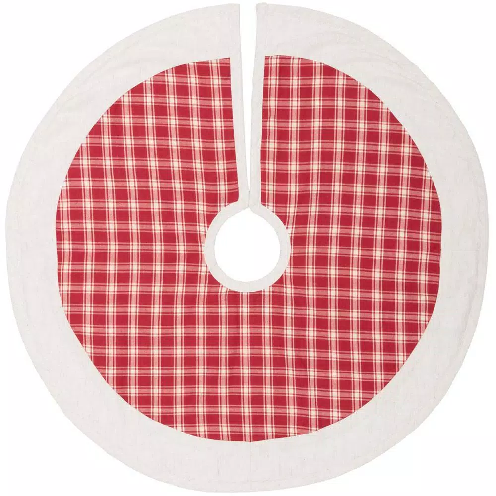 Christmas Tree Decorations VHC Brands 21 In. Red Plaid Christmas Farmhouse Decor Tree Skirt 1 Christmas Tree Decorations VHC Brands 21 In. Red Plaid Christmas Farmhouse Decor Tree Skirt