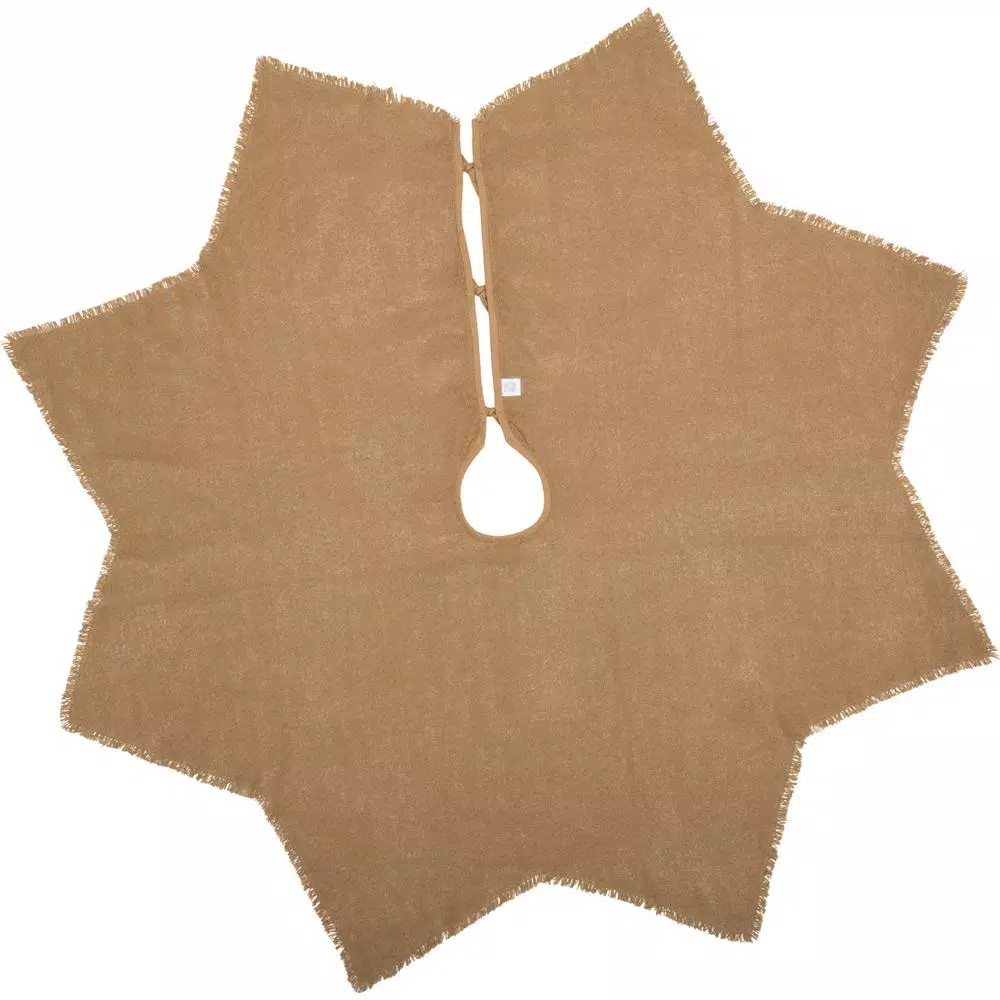 Christmas Tree Decorations VHC Brands 48 In. Burlap Natural Tan Farmhouse Christmas Decor Tree Skirt 2 Christmas Tree Decorations VHC Brands 48 In. Burlap Natural Tan Farmhouse Christmas Decor Tree Skirt - Image 2