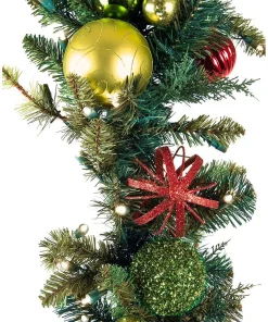 Christmas Greenery Village Lighting Company 9 Ft. Pre-Lit LED Festive Holiday Garland -Christmas Tree Decorations Shop village lighting company christmas garland v 20565 1f 1000