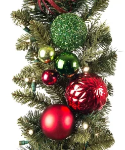 Christmas Greenery Village Lighting Company 9 Ft. Pre-Lit LED Festive Holiday Garland -Christmas Tree Decorations Shop village lighting company christmas garland v 20565 4f 1000