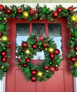 Christmas Greenery Village Lighting Company 9 Ft. Pre-Lit LED Festive Holiday Garland -Christmas Tree Decorations Shop village lighting company christmas garland v 20565 76 1000