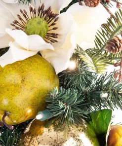 Christmas Greenery Village Lighting Company 9 Ft. Pre-Lit LED Magnolia Orchard Garland -Christmas Tree Decorations Shop village lighting company christmas garland v 20681 4f 1000