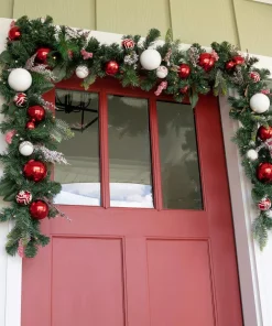 Christmas Greenery Village Lighting Company 9 Ft. Pre-Lit LED Nordic Garland 7 Christmas Greenery Village Lighting Company 9 Ft. Pre-Lit LED Nordic Garland -Christmas Tree Decorations Shop village lighting company christmas garland v 20714 4f 1000