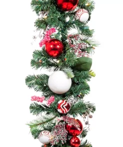 Christmas Greenery Village Lighting Company 9 Ft. Pre-Lit LED Nordic Garland