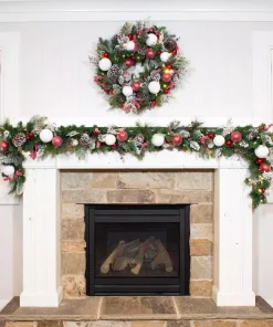 Christmas Greenery Village Lighting Company 9 Ft. Pre-Lit LED Frosted Wonderland Garland -Christmas Tree Decorations Shop village lighting company christmas garland v 20717 44 1000