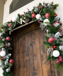 Christmas Greenery Village Lighting Company 9 Ft. Pre-Lit LED Frosted Wonderland Garland -Christmas Tree Decorations Shop village lighting company christmas garland v 20717 4f 1000