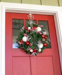 Christmas Greenery Village Lighting Company 24 In. Nordic Wreath -Christmas Tree Decorations Shop village lighting company christmas wreaths v 20713 4f 1000