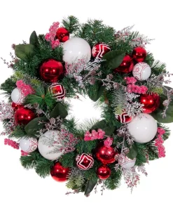 Christmas Greenery Village Lighting Company 24 In. Nordic Wreath