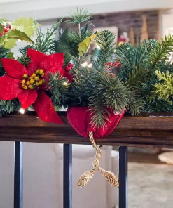 Indoor Christmas Decorations Village Lighting Company Banister Garland Ties -Christmas Tree Decorations Shop village lighting company stocking holders v 11099 dlx red rs 1f 1000