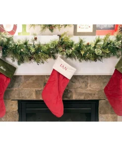 Indoor Christmas Decorations Village Lighting Company Garland And Stocking Mantle Hanger (3-Pack) -Christmas Tree Decorations Shop village lighting company stocking holders v 20530 rs 3pk 4f 1000