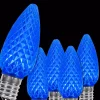 Christmas Lights Wintergreen Lighting OptiCore C9 LED Blue Faceted Christmas Light Bulbs (25-Pack)