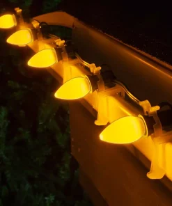 Christmas Lights Wintergreen Lighting OptiCore C7 LED Gold Smooth/Opaque Christmas Light Bulbs (25-Pack) -Christmas Tree Decorations Shop wintergreen lighting christmas light bulbs 74034 4f 1000