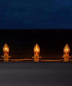 Christmas Lights Wintergreen Lighting FlexFilament C9 LED Shatterproof Orange Vintage Edison Christmas Light Bulbs (5-Pack) -Christmas Tree Decorations Shop wintergreen lighting christmas light bulbs 80667 1f 1000