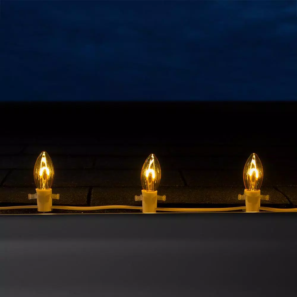 Christmas Lights Wintergreen Lighting FlexFilament C9 LED Shatterproof Gold Vintage Edison Christmas Light Bulbs (5-Pack) 4 Christmas Lights Wintergreen Lighting FlexFilament C9 LED Shatterproof Gold Vintage Edison Christmas Light Bulbs (5-Pack) - Image 4