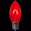 Christmas Lights Wintergreen Lighting FlexFilament C9 LED Shatterproof Red Vintage Edison Christmas Light Bulbs (5-Pack)