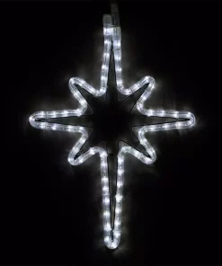 Christmas Lights Wintergreen Lighting 18 In. 65-Light LED Cool White Hanging Bethlehem Star