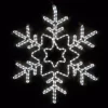 Christmas Lights Wintergreen Lighting 28 In. 296-Light LED Cool White Hanging Snowflake With Star Center