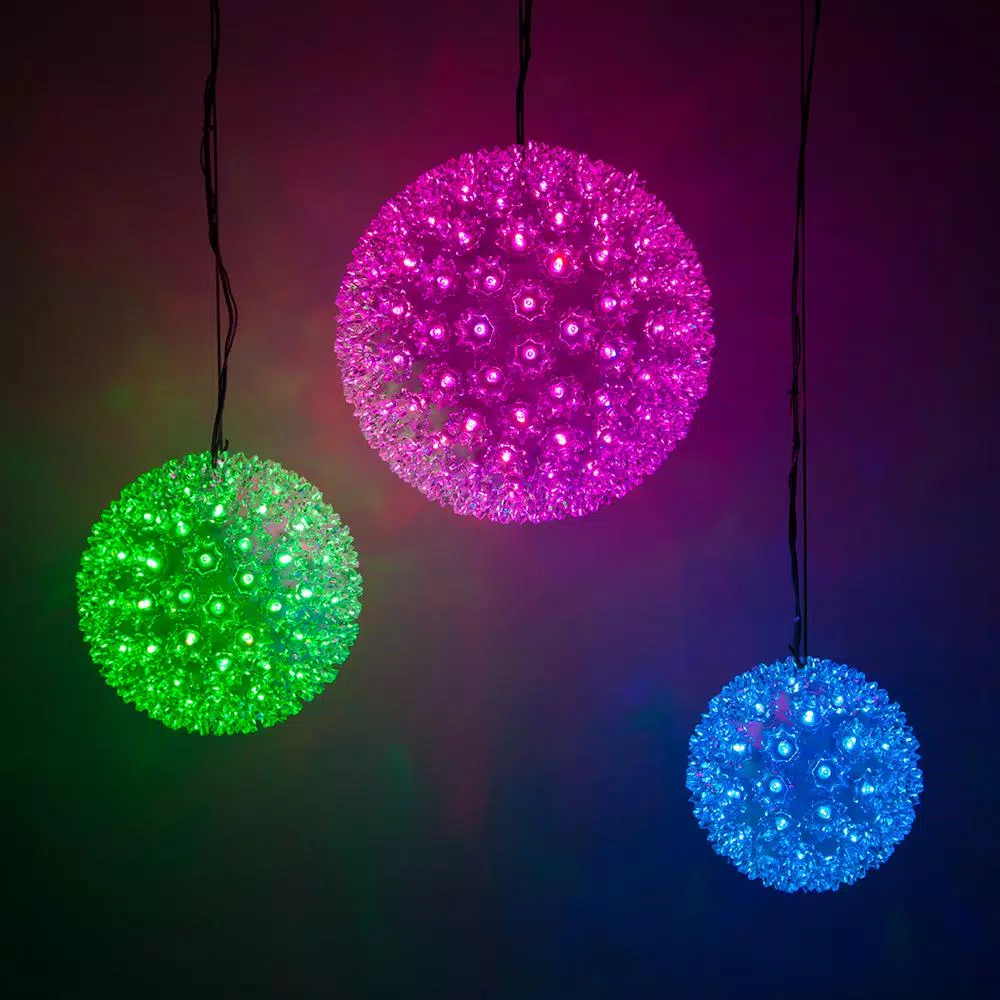 Christmas Lights Wintergreen Lighting 7.5 In. 120-Light LED Color Changing Starlight Sphere With Remote Control 4 Christmas Lights Wintergreen Lighting 7.5 In. 120-Light LED Color Changing Starlight Sphere With Remote Control - Image 4