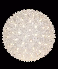 Christmas Lights Wintergreen Lighting 7.5 In. 120-Light LED Warm White Decorative Starlight Sphere