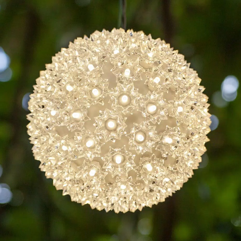 Christmas Lights Wintergreen Lighting 7.5 In. 120-Light LED Warm White Decorative Starlight Sphere 2 Christmas Lights Wintergreen Lighting 7.5 In. 120-Light LED Warm White Decorative Starlight Sphere - Image 2