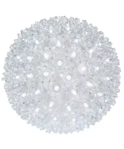 Christmas Lights Wintergreen Lighting 6 In. 70-Light LED Cool White Decorative Starlight Sphere