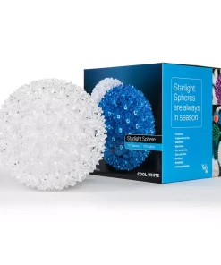 Christmas Lights Wintergreen Lighting 7.5 In. 120-Light LED Cool White Decorative Starlight Sphere -Christmas Tree Decorations Shop wintergreen lighting christmas novelty lights 76476 1f 1000