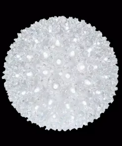 Christmas Lights Wintergreen Lighting 7.5 In. 120-Light LED Cool White Decorative Starlight Sphere