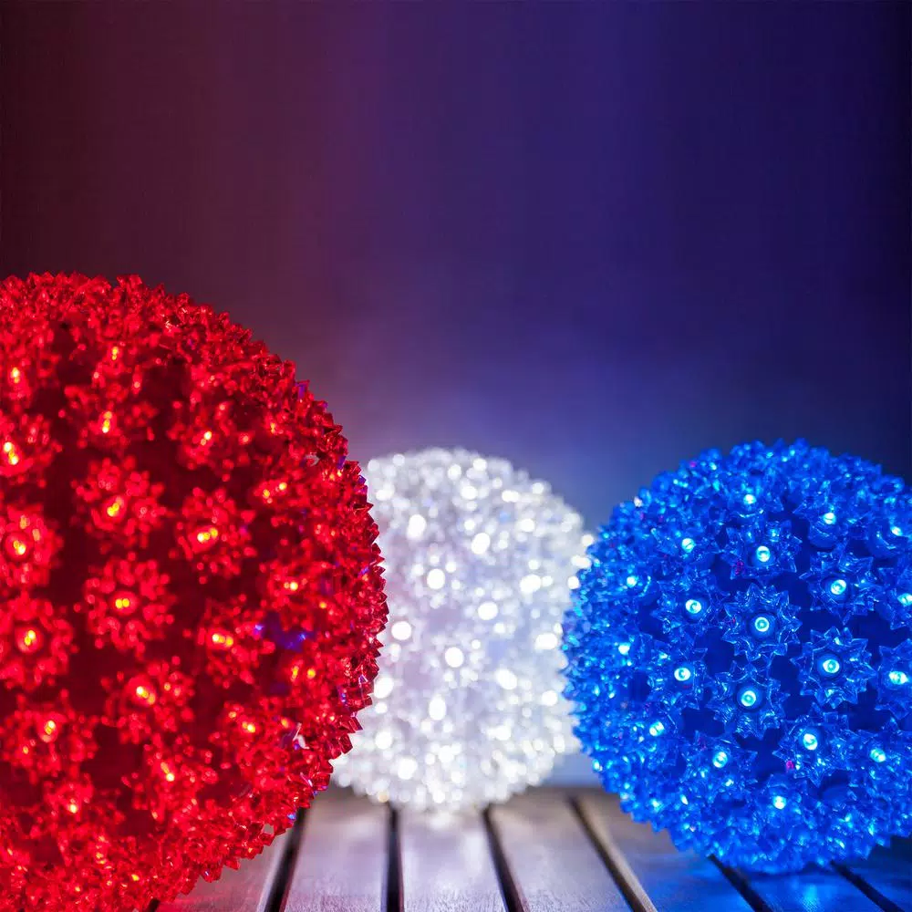 Christmas Lights Wintergreen Lighting 6 In. 70-Light LED Red Decorative Starlight Sphere 4 Christmas Lights Wintergreen Lighting 6 In. 70-Light LED Red Decorative Starlight Sphere - Image 4
