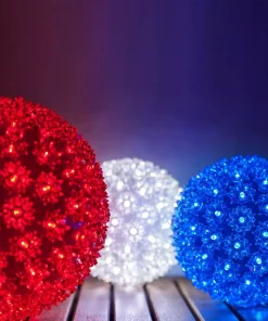 Christmas Lights Wintergreen Lighting 7.5 In. 120-Light LED Red Decorative Starlight Sphere -Christmas Tree Decorations Shop wintergreen lighting christmas novelty lights 76482 1f 1000