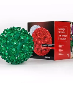 Christmas Lights Wintergreen Lighting 6 In. 70-Light LED Green Decorative Starlight Sphere 9 Christmas Lights Wintergreen Lighting 6 In. 70-Light LED Green Decorative Starlight Sphere -Christmas Tree Decorations Shop wintergreen lighting christmas novelty lights 76486 44 1000
