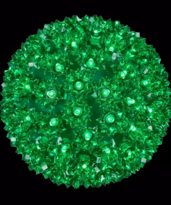 Christmas Lights Wintergreen Lighting 6 In. 70-Light LED Green Decorative Starlight Sphere