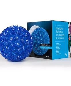 Christmas Lights Wintergreen Lighting 7.5 In. 120-Light LED Blue Decorative Starlight Sphere 9 Christmas Lights Wintergreen Lighting 7.5 In. 120-Light LED Blue Decorative Starlight Sphere -Christmas Tree Decorations Shop wintergreen lighting christmas novelty lights 76500 44 1000