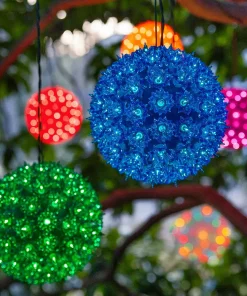 Christmas Lights Wintergreen Lighting 7.5 In. 120-Light LED Blue Decorative Starlight Sphere 7 Christmas Lights Wintergreen Lighting 7.5 In. 120-Light LED Blue Decorative Starlight Sphere -Christmas Tree Decorations Shop wintergreen lighting christmas novelty lights 76500 4f 1000