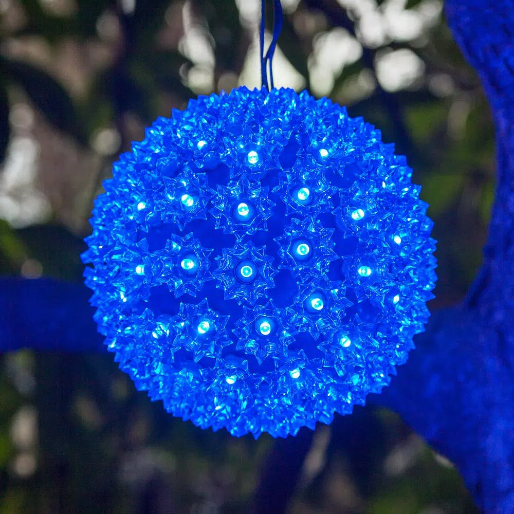 Christmas Lights Wintergreen Lighting 7.5 In. 120-Light LED Blue Decorative Starlight Sphere 2 Christmas Lights Wintergreen Lighting 7.5 In. 120-Light LED Blue Decorative Starlight Sphere - Image 2
