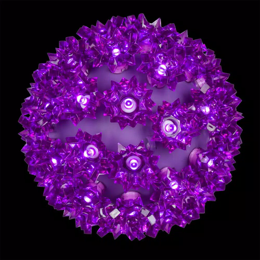 Christmas Lights Wintergreen Lighting 6 In. 70-Light LED Purple Decorative Starlight Sphere 1 Christmas Lights Wintergreen Lighting 6 In. 70-Light LED Purple Decorative Starlight Sphere