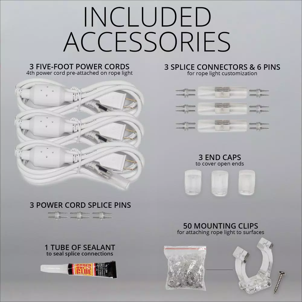 Christmas Lights Wintergreen Lighting 150 Ft. 1800-Light LED Blue Rope Light Kit 5 Christmas Lights Wintergreen Lighting 150 Ft. 1800-Light LED Blue Rope Light Kit - Image 5