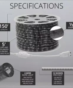 Christmas Lights Wintergreen Lighting 150 Ft. LED Red Rope Light Kit 10 Christmas Lights Wintergreen Lighting 150 Ft. LED Red Rope Light Kit -Christmas Tree Decorations Shop wintergreen lighting christmas rope lights 73669 1f 1000